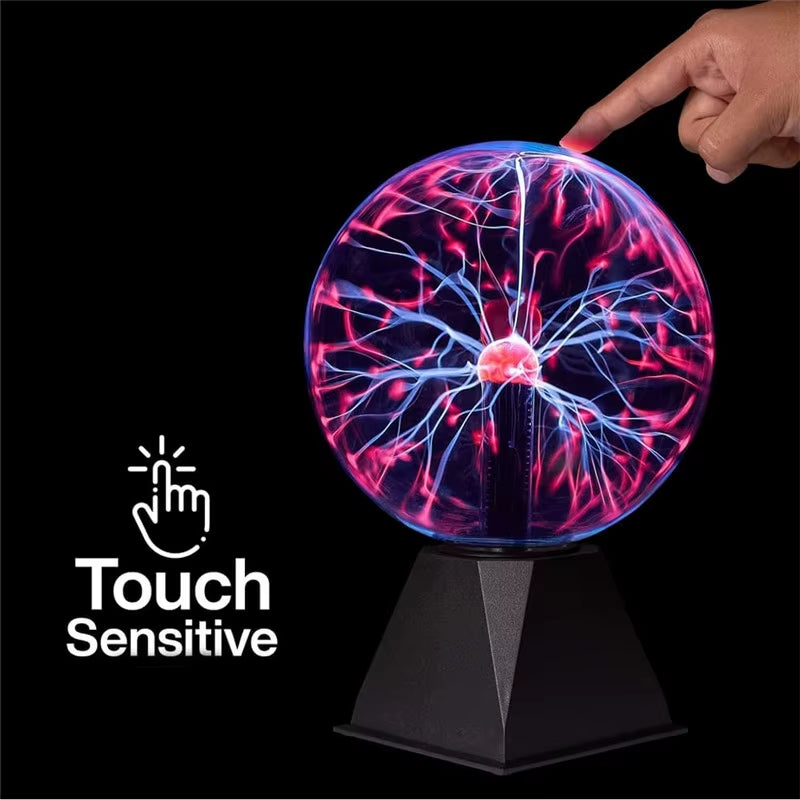 3/4/5/6/8 Inch Novelty Magic Plasma Touch Sensitive Lamp Child Holiday Gift Indoor Desktop Decoration Glass Ball Night Lights