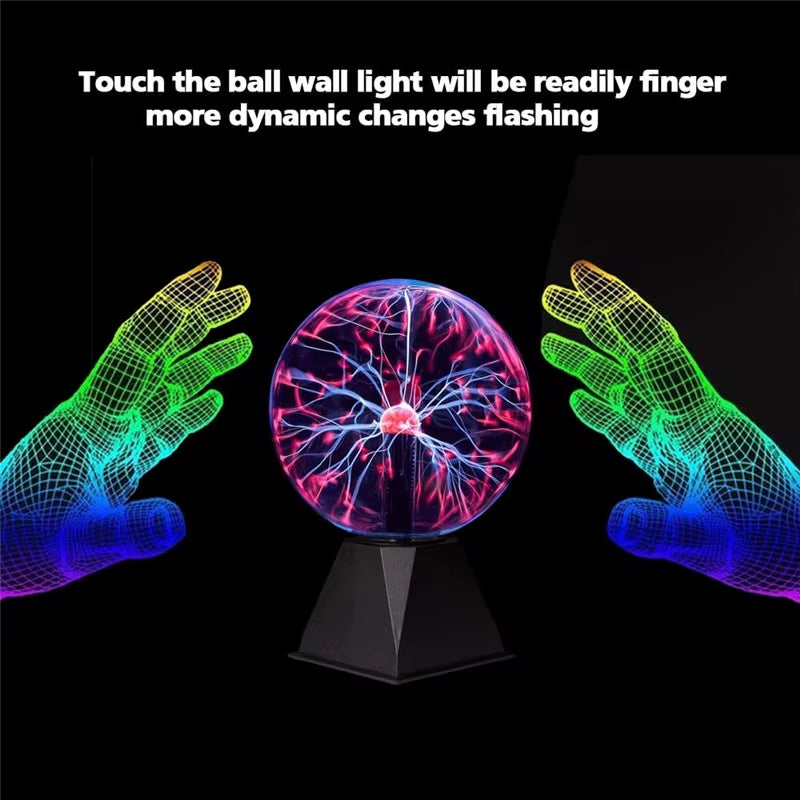 3/4/5/6/8 Inch Novelty Magic Plasma Touch Sensitive Lamp Child Holiday Gift Indoor Desktop Decoration Glass Ball Night Lights