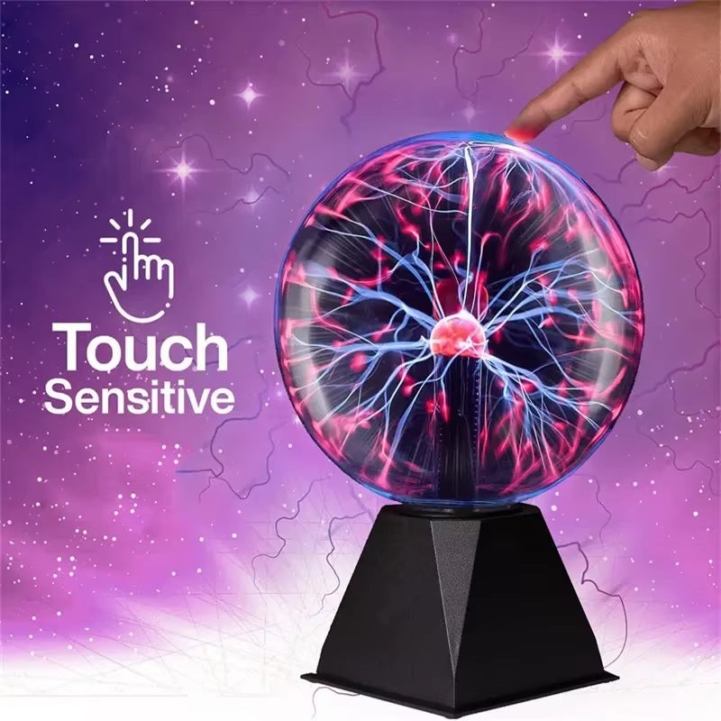 3/4/5/6/8 Inch Novelty Magic Plasma Touch Sensitive Lamp Child Holiday Gift Indoor Desktop Decoration Glass Ball Night Lights